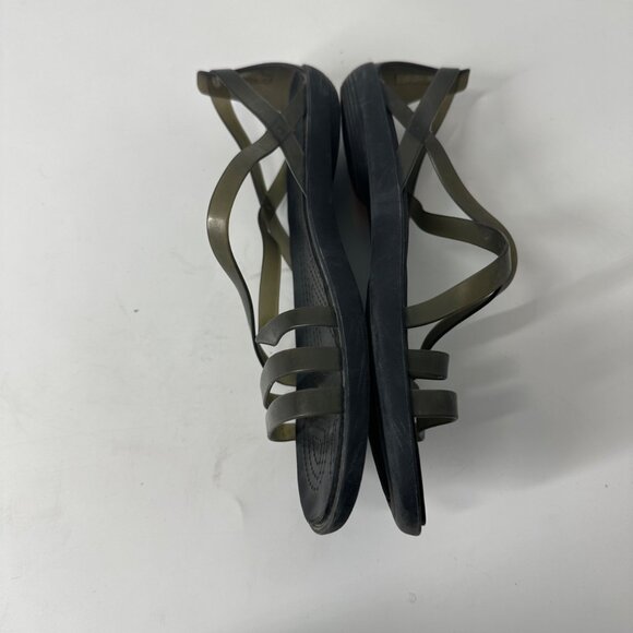 Womens Crocs Isabella Strappy Flat Sandals Black Size 8 Lightweight Slip-On - Picture 3 of 7